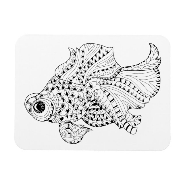 Magnet Flexible Doodle de poisson (Horizontal)