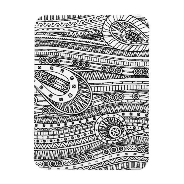 Magnet Flexible Doodle Motif ethnique (Vertical)
