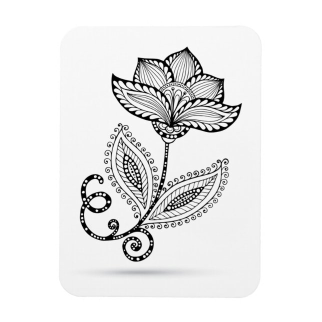 Magnet Flexible Doodles Henna Paisley Mehndi (Vertical)