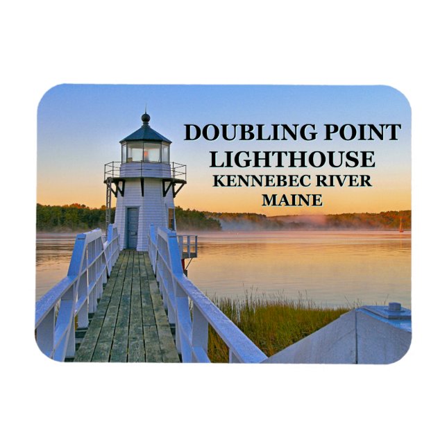 Magnet Flexible Double Point Lighthouse, Arrowsic Island, Maine (Horizontal)