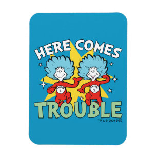 Magnet Flexible Dr. Seuss   Chose Un Chose Deux Les Ennuis Arriven