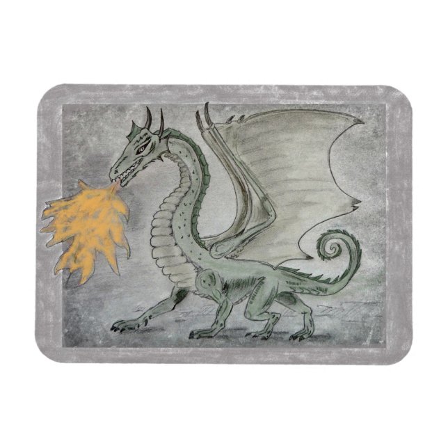 Magnet Flexible Dragon de respiration incendie (Horizontal)