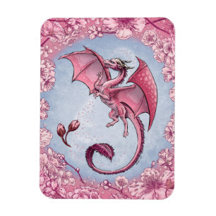Magnet Flexible Dragon rose d'art d'imaginaire de nature de