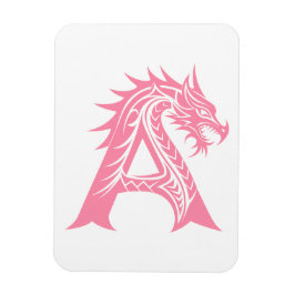 Magnet Flexible Dragon Styled Letter A, Dragon Alphabet, Monogram