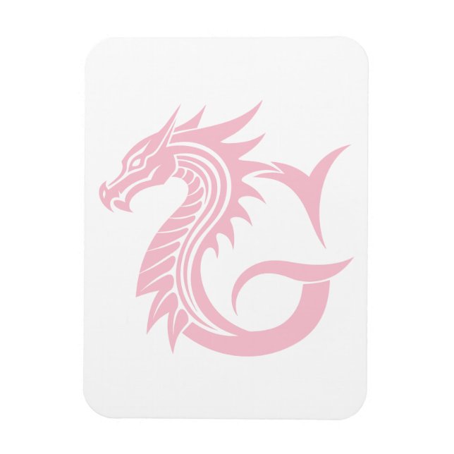 Magnet Flexible Dragon Styled Letter G, Dragon Alphabet, Monogram (Vertical)