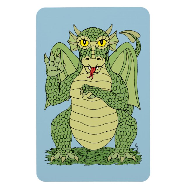 Magnet Flexible Dragon vert mignon (Vertical)