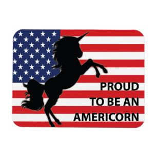 Magnet Flexible Drapeau 4 juillet américain patriotique Unicorne 