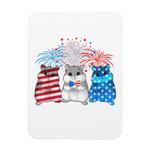 Magnet Flexible Drapeau américain 4 juillet Joyeux Cochon De Guiné