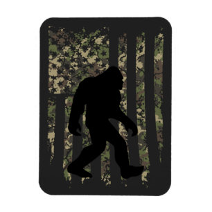 Magnet Flexible Drapeau américain Camouflé Bigfoot Sasquatch T