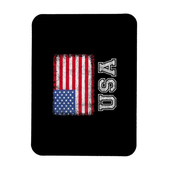 Magnet Flexible Drapeau Américain Patriotique Pour Hommes Femmes E (Vertical)