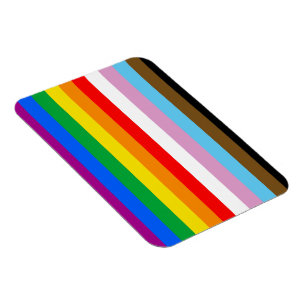 Magnet Flexible Drapeau arc-en-ciel de la fierté LGBTQ+ INCLUSIF