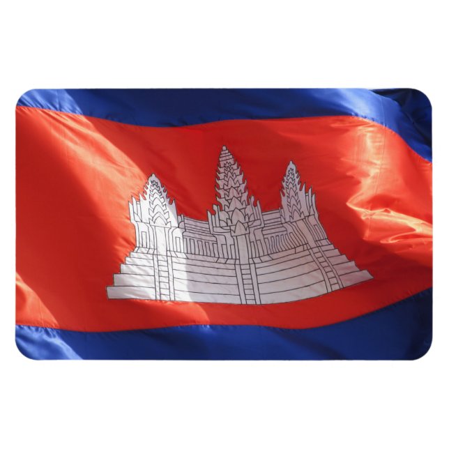 Magnet Flexible drapeau cambodgien (Horizontal)