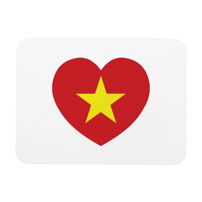 Magnet Flexible Drapeau cardiaque du Vietnam (Horizontal)