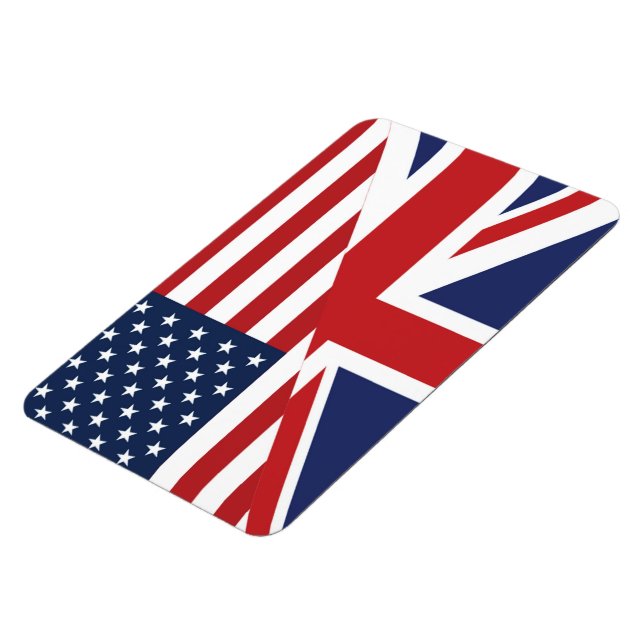 Magnet Flexible Drapeau combiné américain-britannique (Côté Gauche)