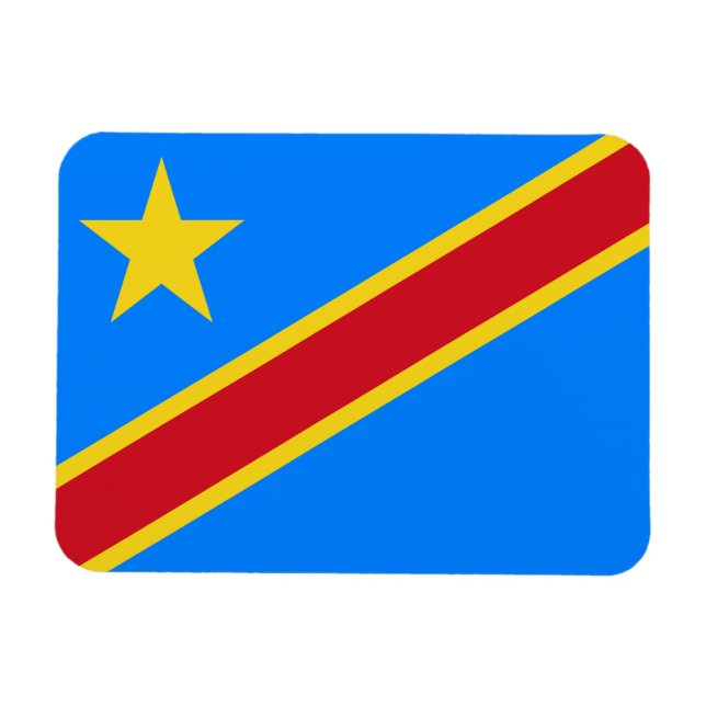 Magnet Flexible Drapeau Congo Kinshasa (Horizontal)