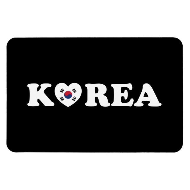 Magnet Flexible Drapeau coréen Love Heart (Horizontal)