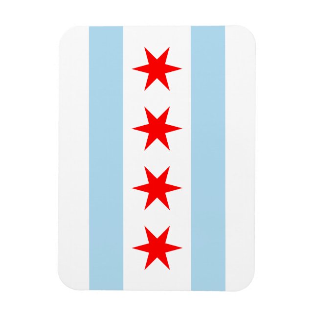 Magnet Flexible Drapeau de Chicago (Vertical)