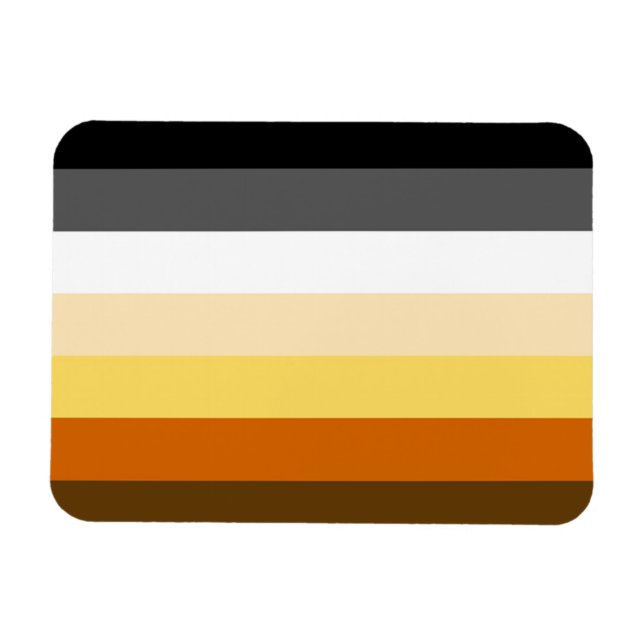 Magnet Flexible Drapeau de fierté des ours gays classiques (Horizontal)