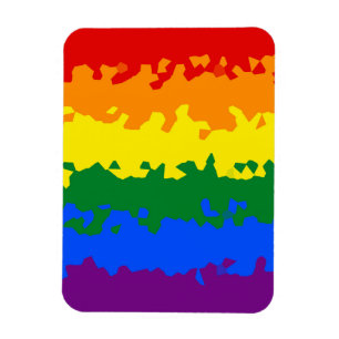 Magnet Flexible Drapeau de fierté gay arc-en-ciel mosaïque abstrai
