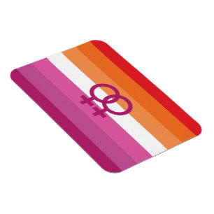 Magnet Flexible Drapeau de fierté lesbienne WLW