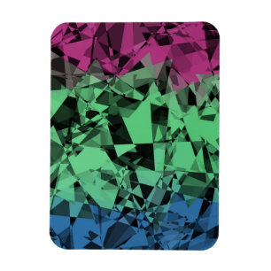 Magnet Flexible Drapeau de Fierté Polysexuel Groovy Éclectique Rét
