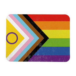 Magnet Flexible Drapeau de la fierté de progrès inclusif intersexe