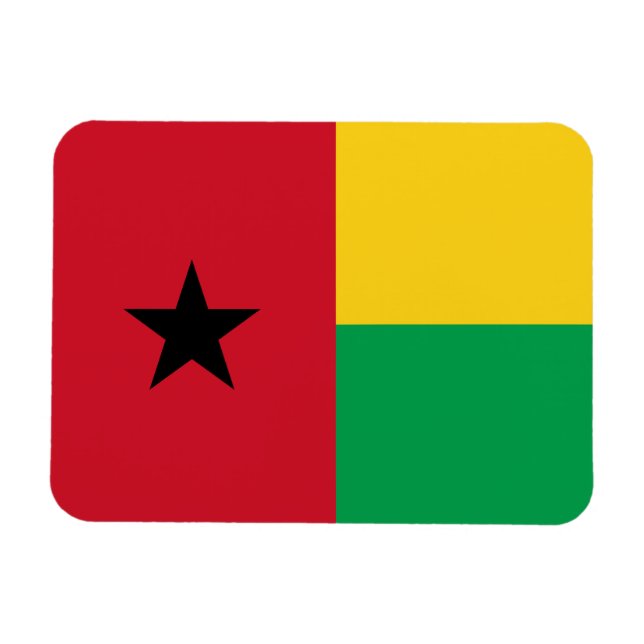 Magnet Flexible Drapeau de la Guinée Bissau (Horizontal)