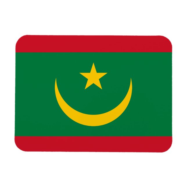 Magnet Flexible Drapeau de la Mauritanie (Horizontal)