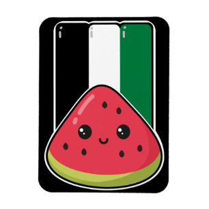 Magnet Flexible Drapeau de la Palestine mignonne avec Palestin san