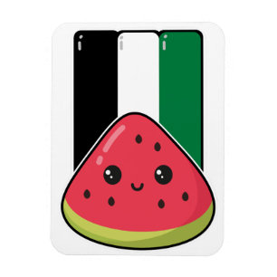 Magnet Flexible Drapeau de la Palestine mignonne avec Palestin san