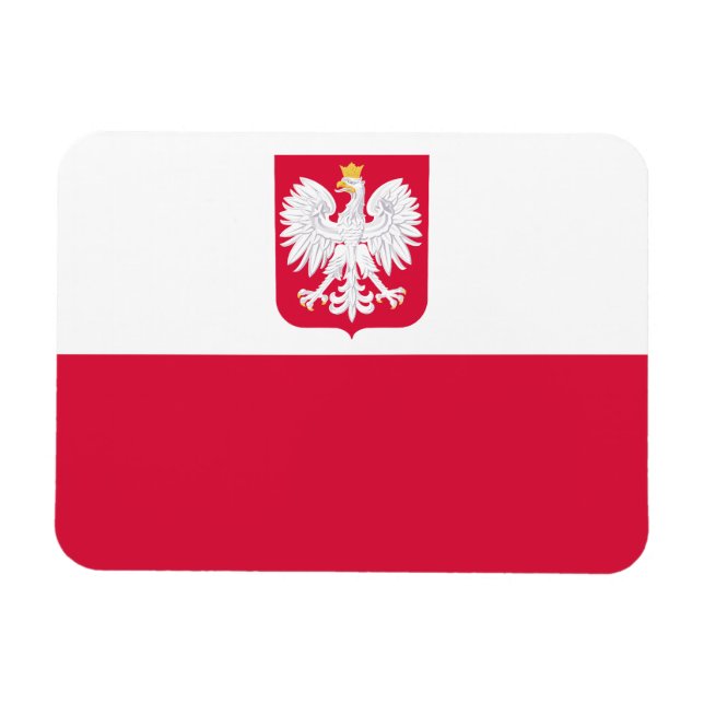Magnet Flexible Drapeau de la Pologne (Horizontal)