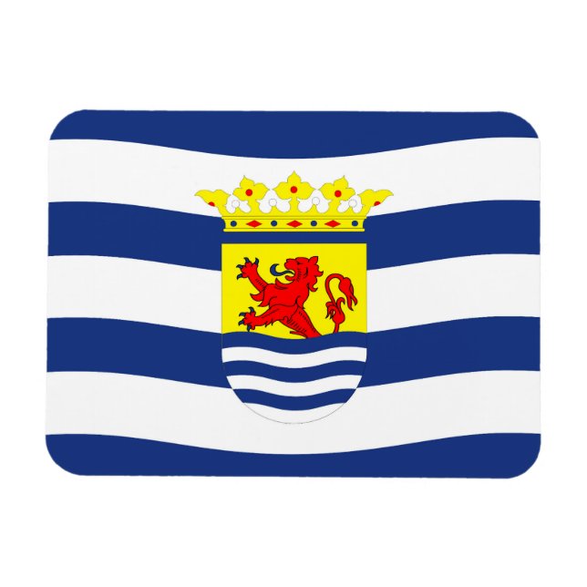 Magnet Flexible Drapeau de la Zélande Pays-Bas province hollandais (Horizontal)