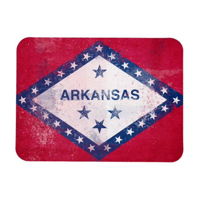 Magnet Flexible Drapeau de l'Arkansas (Horizontal)