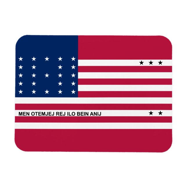 Magnet Flexible Drapeau de l'atoll de Bikini Patriotique (Horizontal)