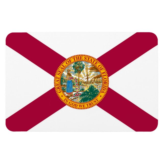 Magnet Flexible Drapeau de l'État de Floride (Horizontal)
