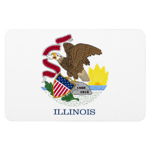 Magnet Flexible Drapeau de l'Illinois