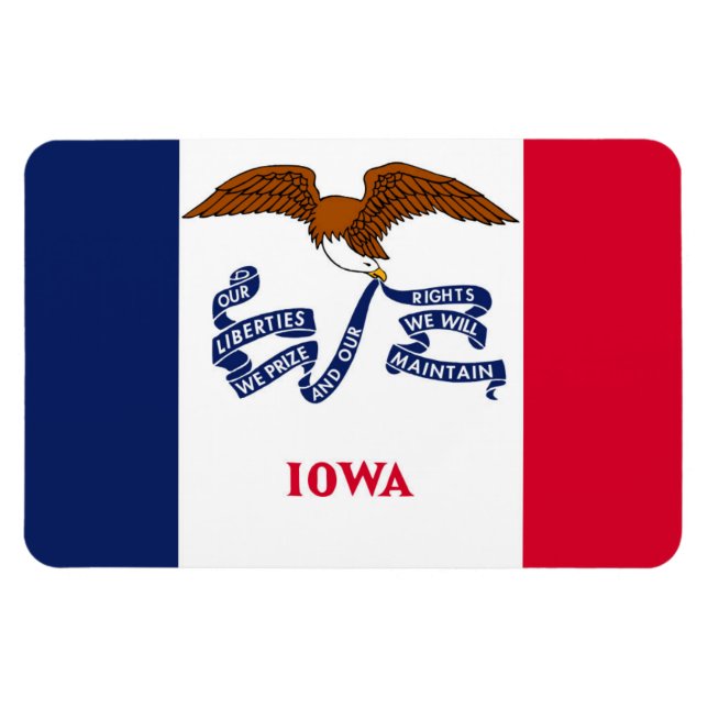Magnet Flexible Drapeau de l'Iowa (Horizontal)