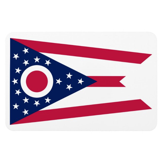 Magnet Flexible Drapeau de l'Ohio (Horizontal)