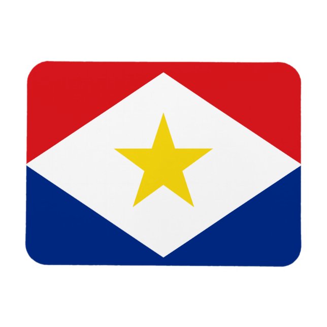 Magnet Flexible Drapeau de Saba (Horizontal)