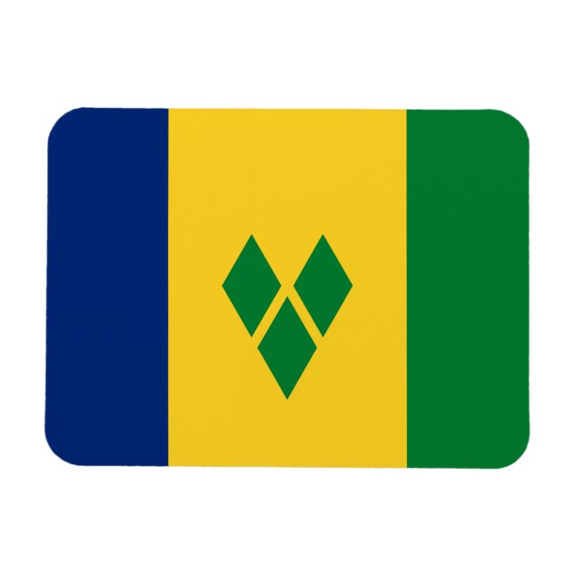 Magnet Flexible Drapeau de Saint-Vincent (Horizontal)