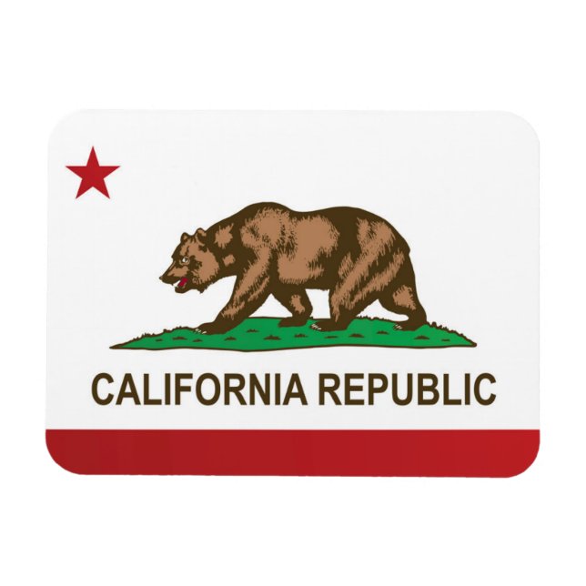 Magnet Flexible Drapeau d'État de Californie, États-Unis (Horizontal)
