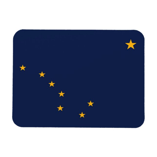 Magnet Flexible Drapeau d'État de l'Alaska, États-Unis (Horizontal)