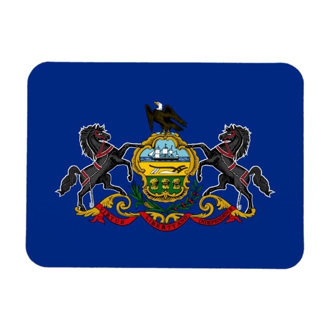 Magnet Flexible Drapeau d'État de Pennsylvanie (Horizontal)