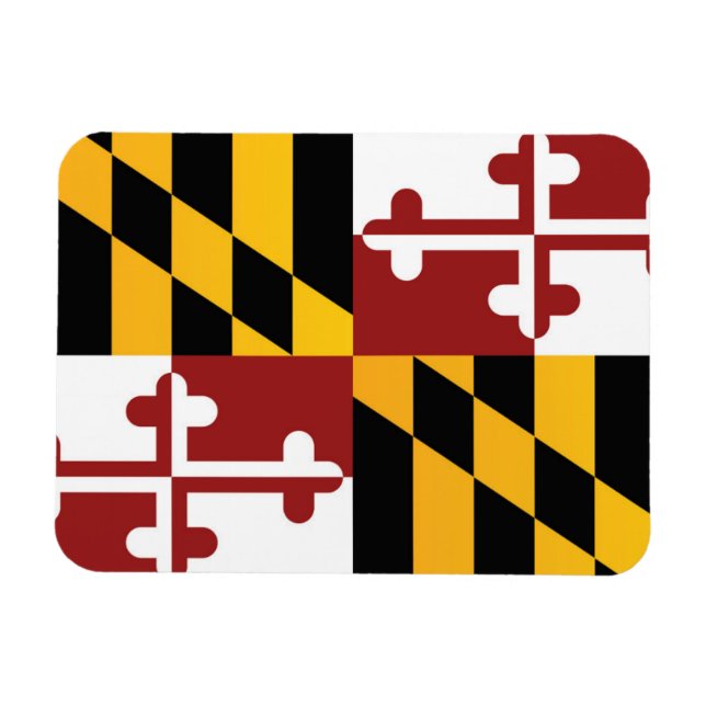 Magnet Flexible Drapeau d'Etat du Maryland, États-Unis (Horizontal)