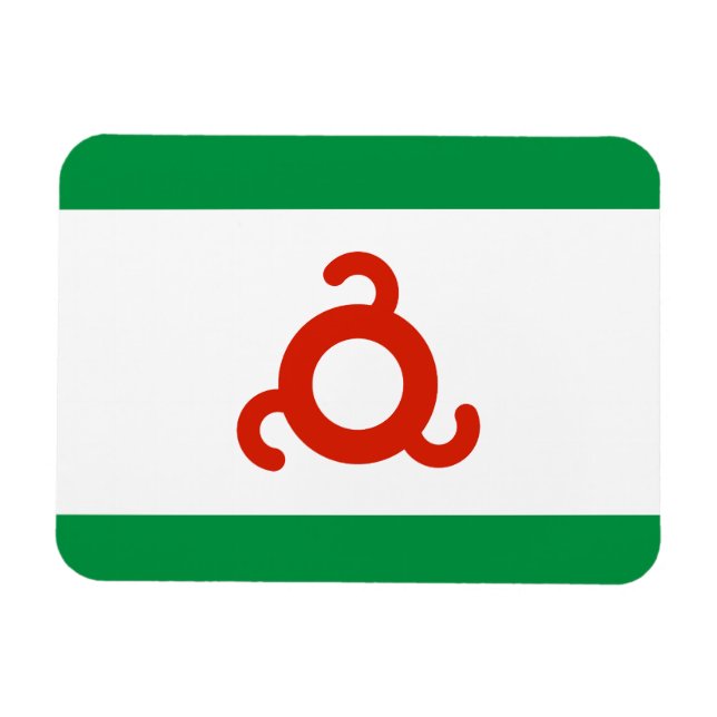 Magnet Flexible Drapeau d'Ingushetia (Horizontal)