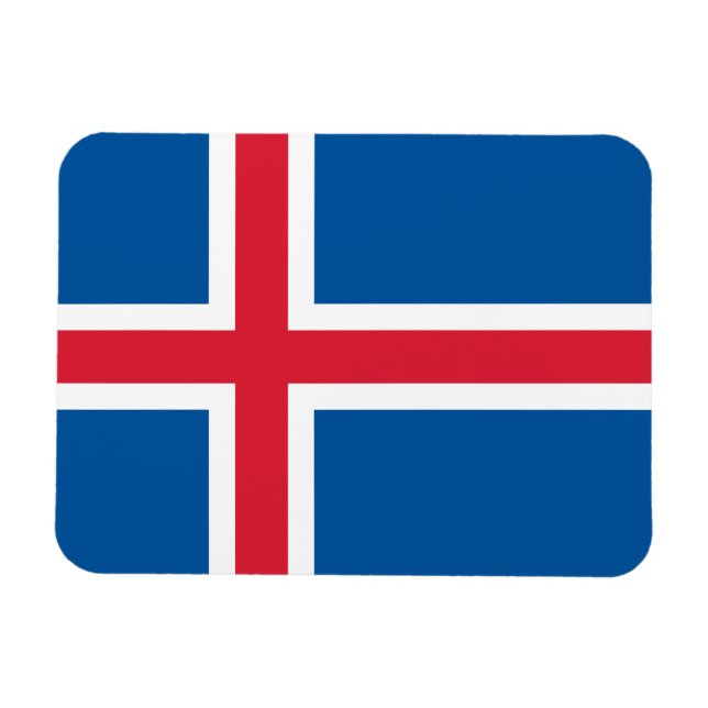 Magnet Flexible Drapeau d'Islande (Horizontal)
