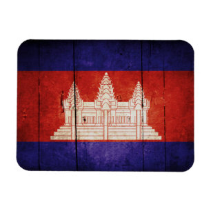 Magnet Flexible Drapeau du Cambodge ; Cambodgien ; Khmer