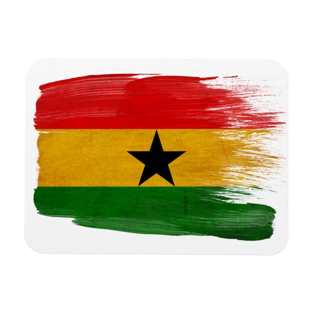 Magnet Flexible Drapeau du Ghana (Horizontal)
