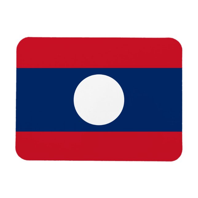 Magnet Flexible Drapeau du Laos (Horizontal)