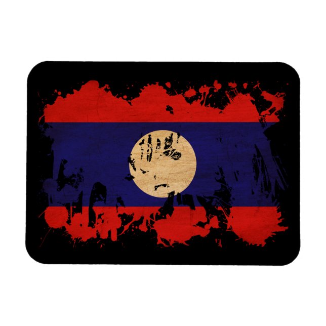 Magnet Flexible Drapeau du Laos (Horizontal)
